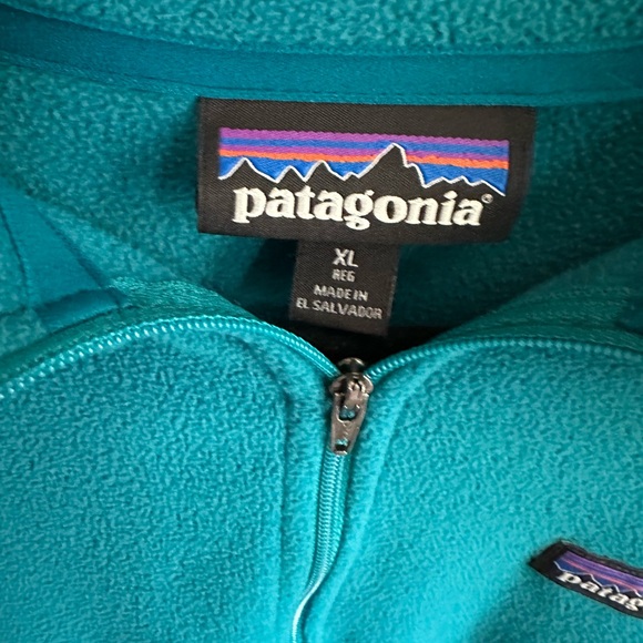 Women’s Patagonia 1/4 Zip Pullover XL Teal - Picture 3 of 4